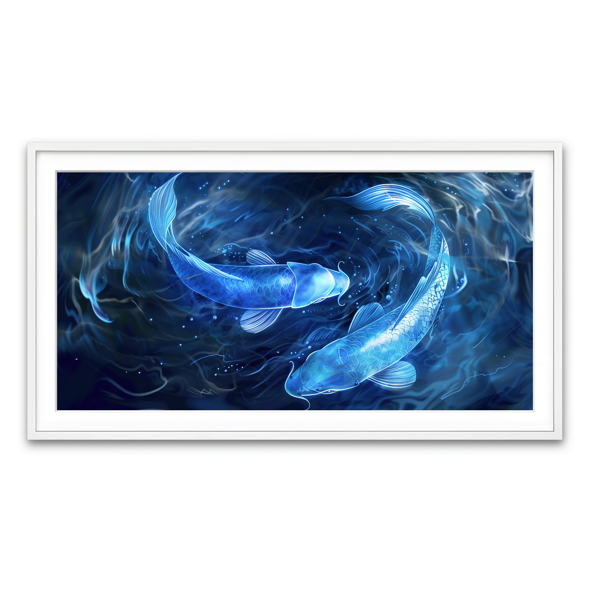 Framed Print 2x1 White