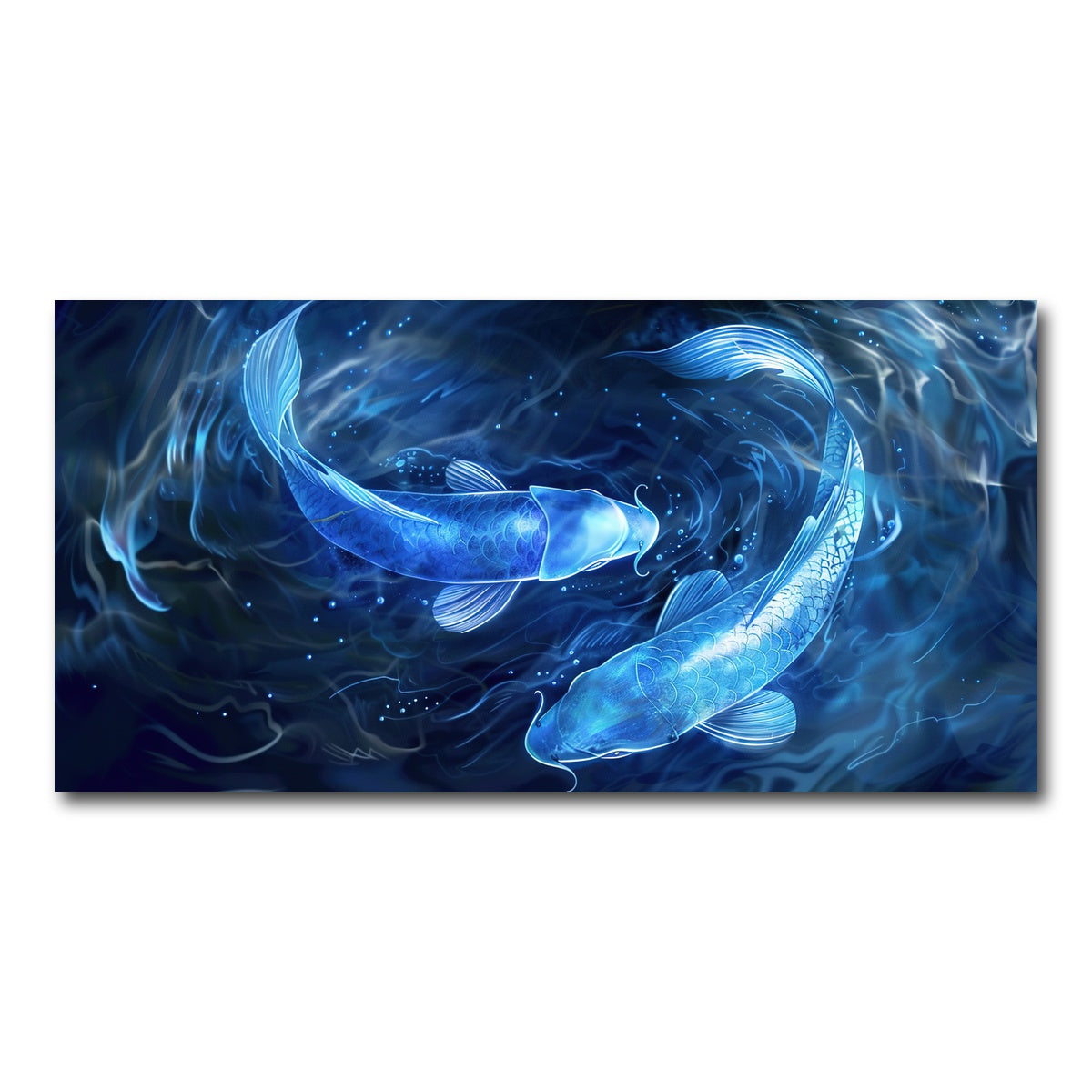 AUTO-MOCKUP WHITE | Glowing Koi Fish | 1 Piece | Gallery Wrap Canvas | group=2x1