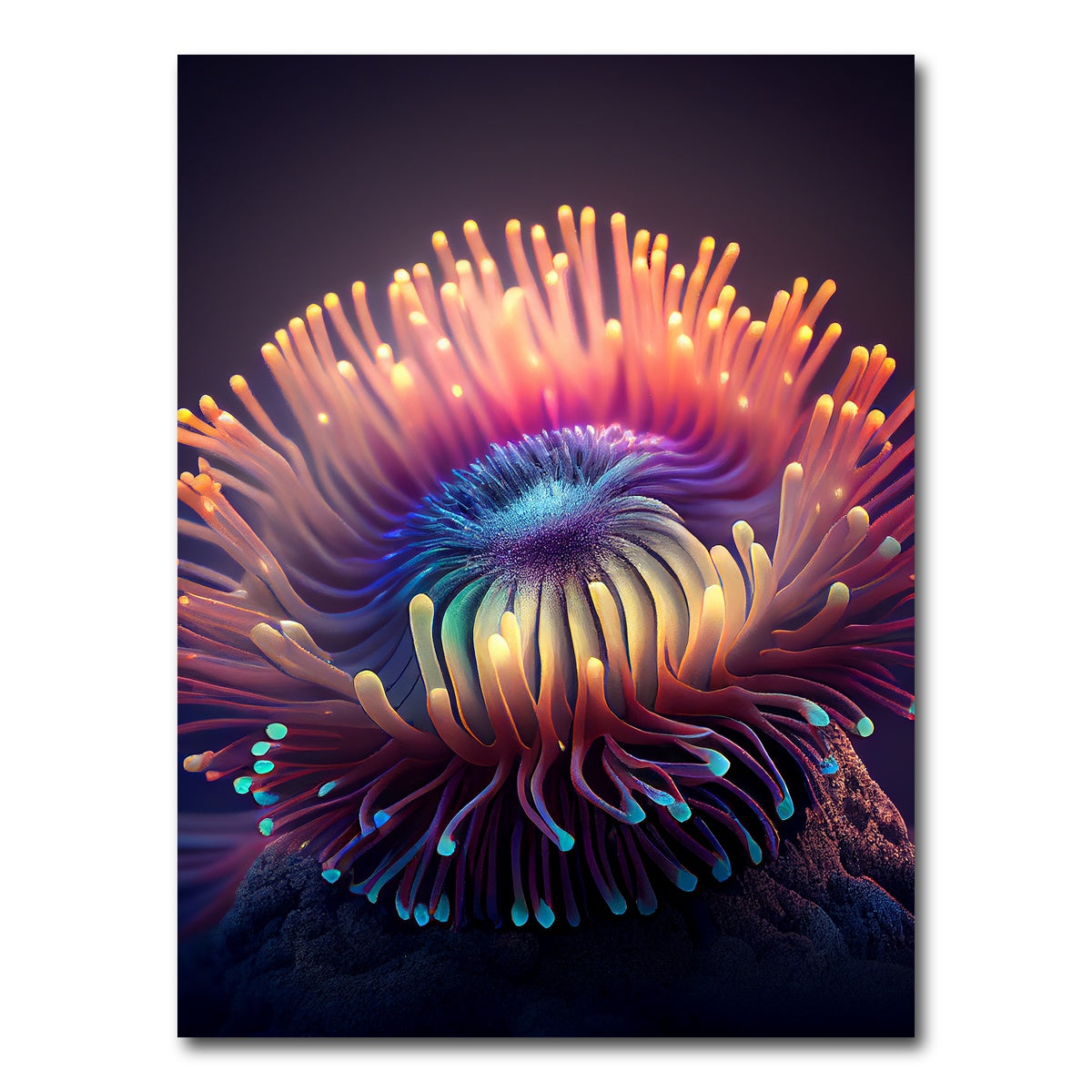 AUTO-MOCKUP WHITE | Glowing Sea Anemone | 1 Piece | Gallery Wrap Canvas | group=3x4
