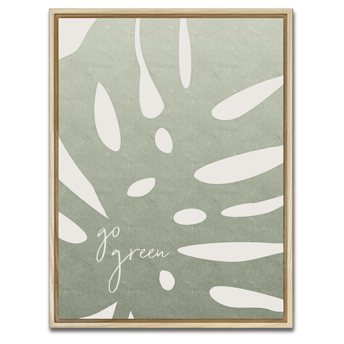 AUTO-MOCKUP WHITE | Go Green | 1 Piece | Natural Framed Canvas | group=3x4