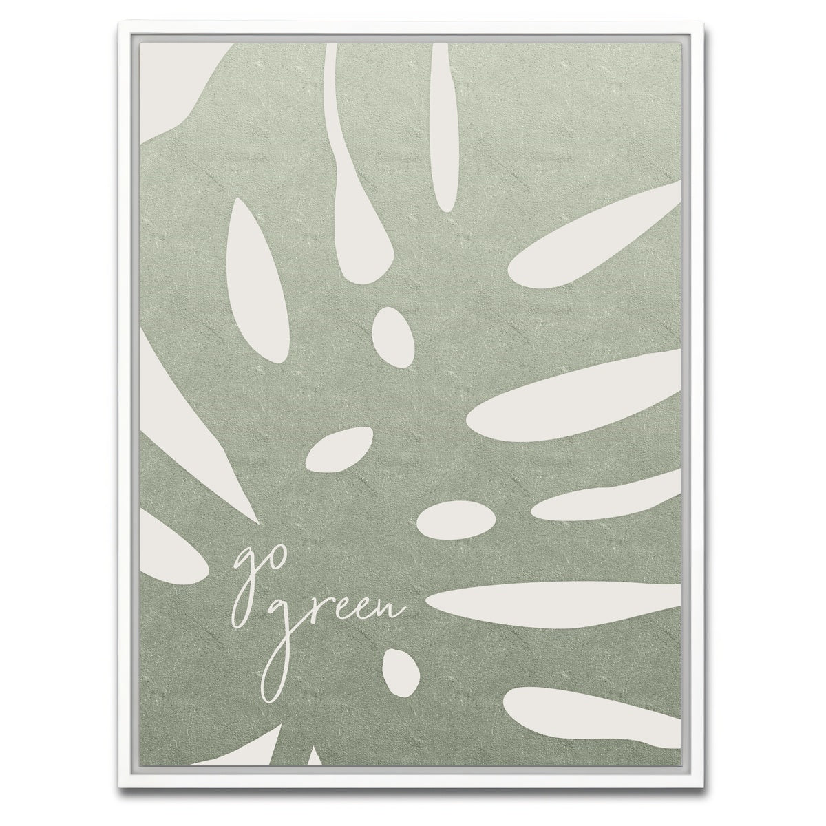 AUTO-MOCKUP WHITE | Go Green | 1 Piece | White Framed Canvas | group=3x4