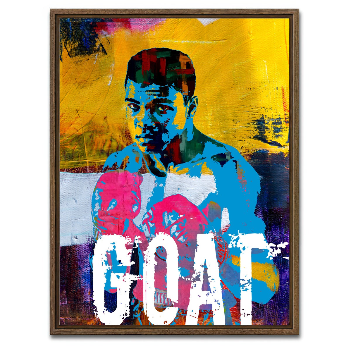 AUTO-MOCKUP WHITE | Goat Ali | 1 Piece | Walnut Framed Canvas | group=3x4