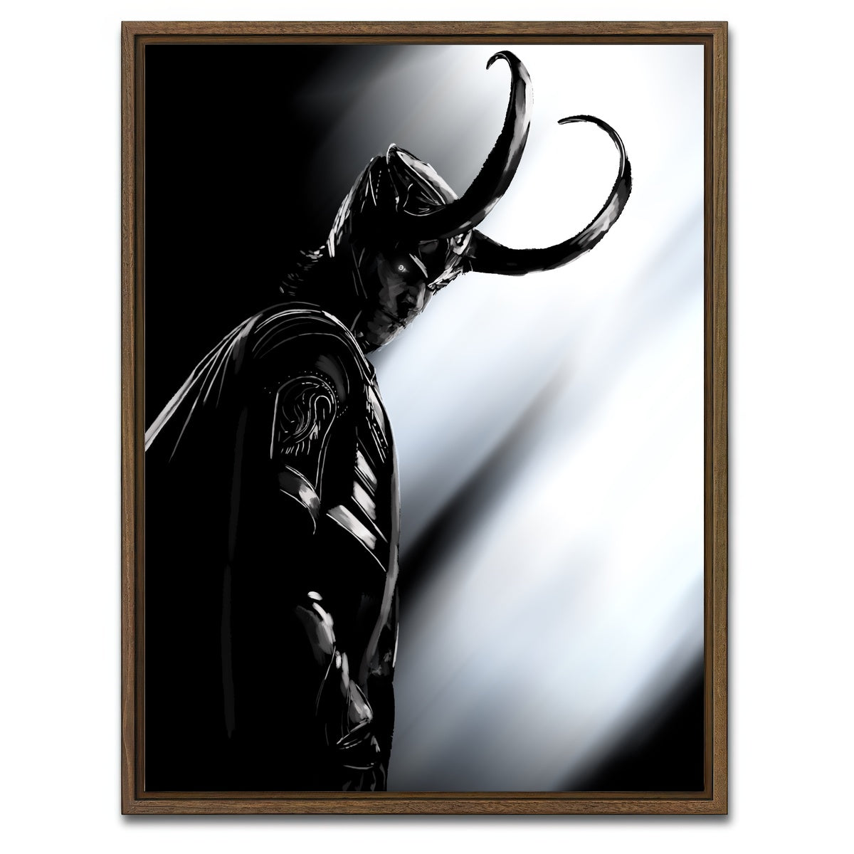 AUTO-MOCKUP WHITE | God Of Mischief | 1 Piece | Walnut Framed Canvas | group=3x4