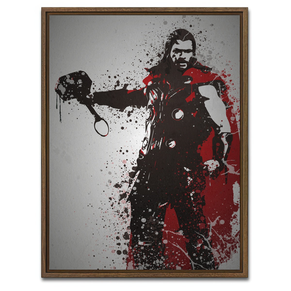 AUTO-MOCKUP WHITE | God of Thunder | 1 Piece | Walnut Framed Canvas | group=3x4