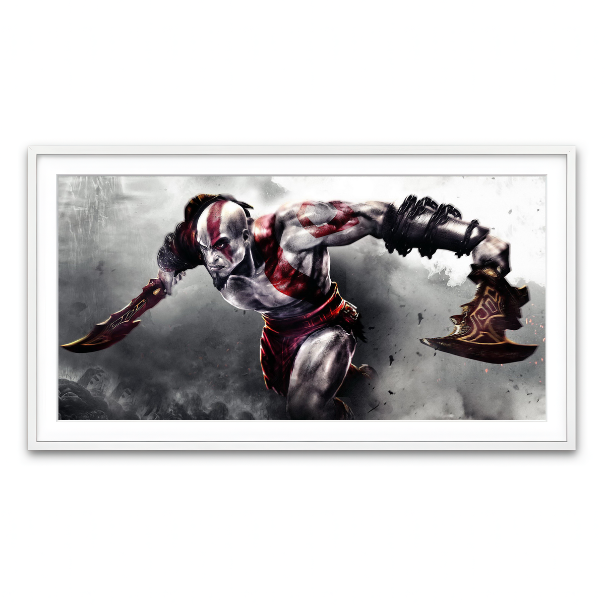 Framed Print 2x1 White