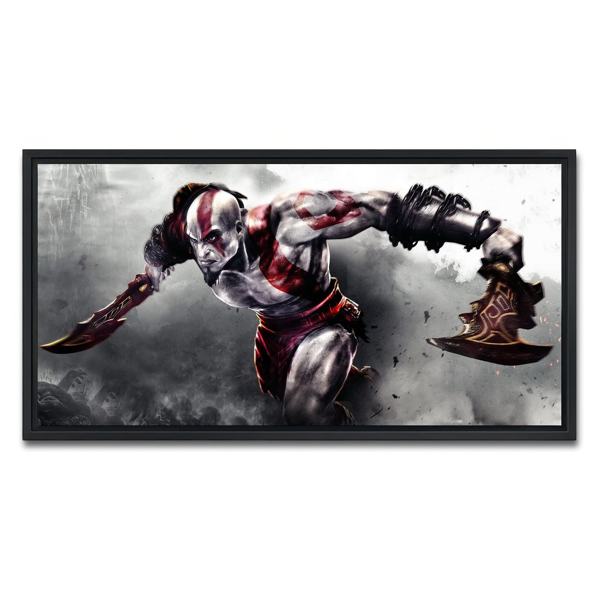 AUTO-MOCKUP WHITE | God of War | 1 Piece | Black Framed Canvas | group=2x1