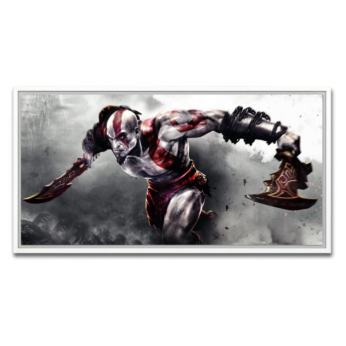 AUTO-MOCKUP WHITE | God of War | 1 Piece | White Framed Canvas | group=2x1