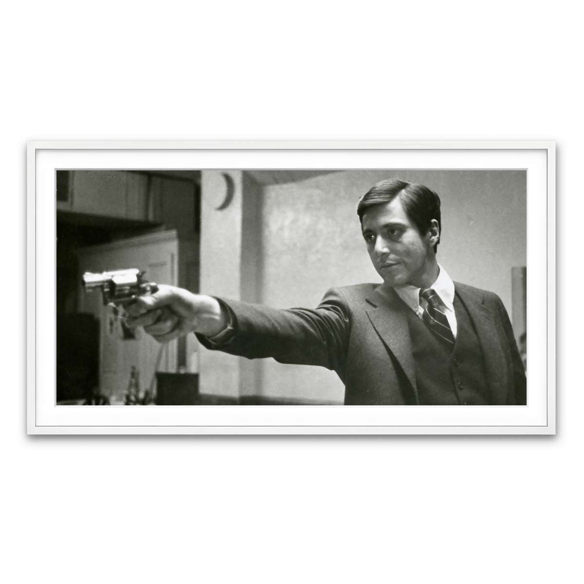 Framed Print 2x1 White