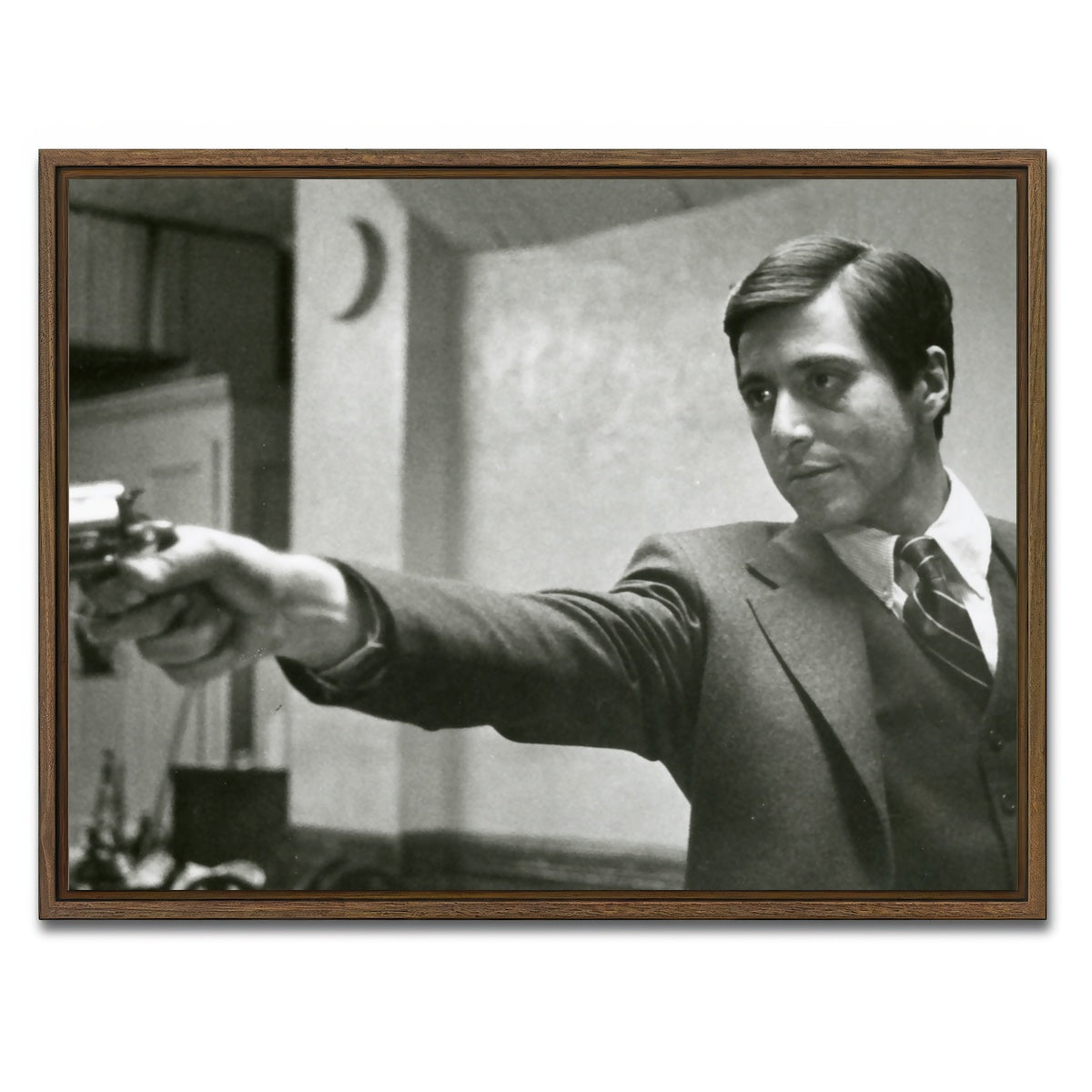 AUTO-MOCKUP WHITE | Godfather Michael | 1 Piece | Walnut Framed Canvas | group=4x3