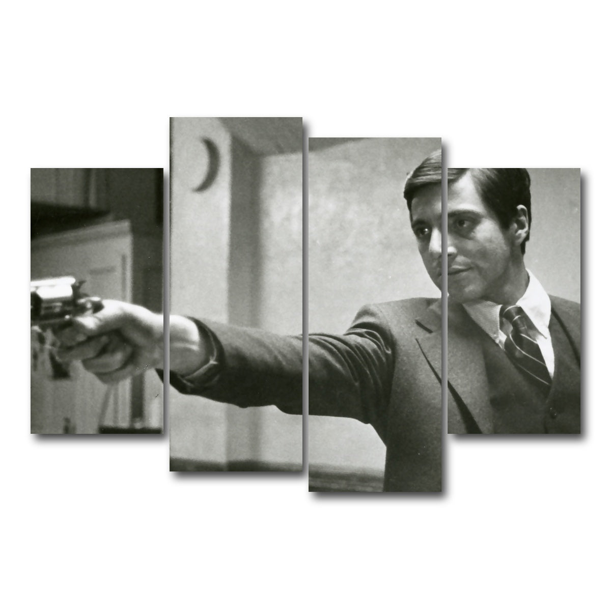 AUTO-MOCKUP WHITE | Godfather Michael | 4 Piece | Gallery Wrap Canvas | group=4_short