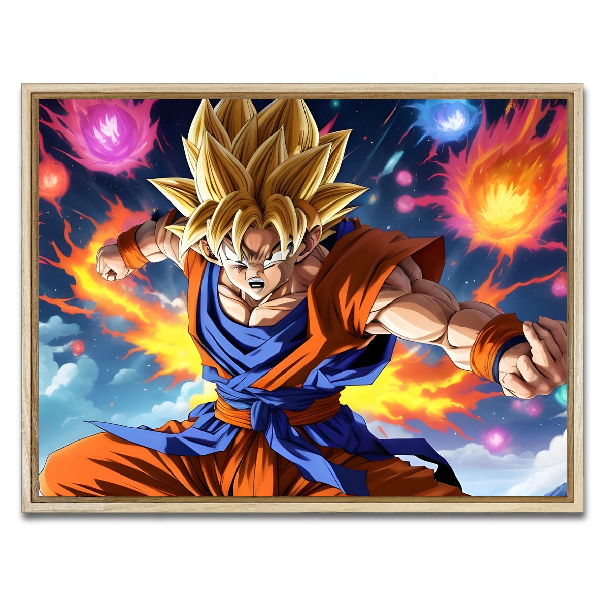 AUTO-MOCKUP WHITE | Goku Speed | 1 Piece | Natural Framed Canvas | group=4x3