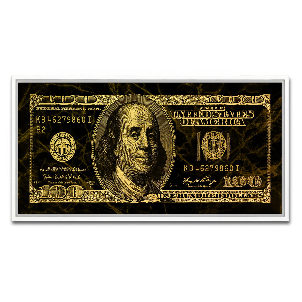 Gold Black Marble Benny Wall Art