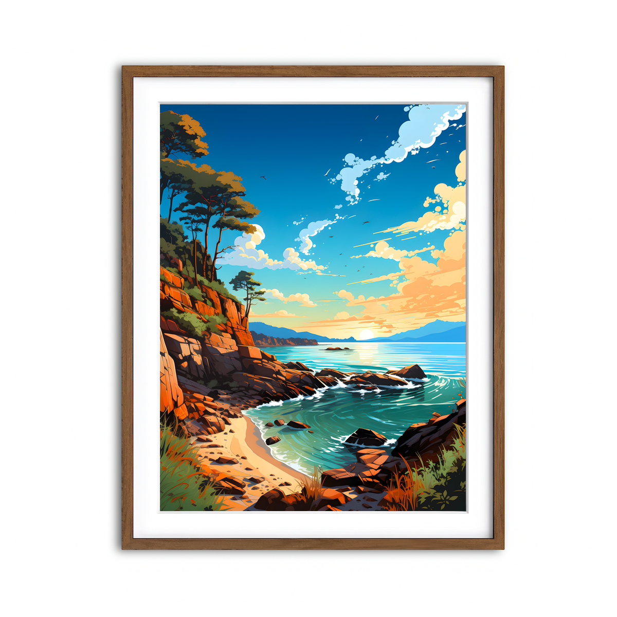 Framed Print 3x4 Walnut
