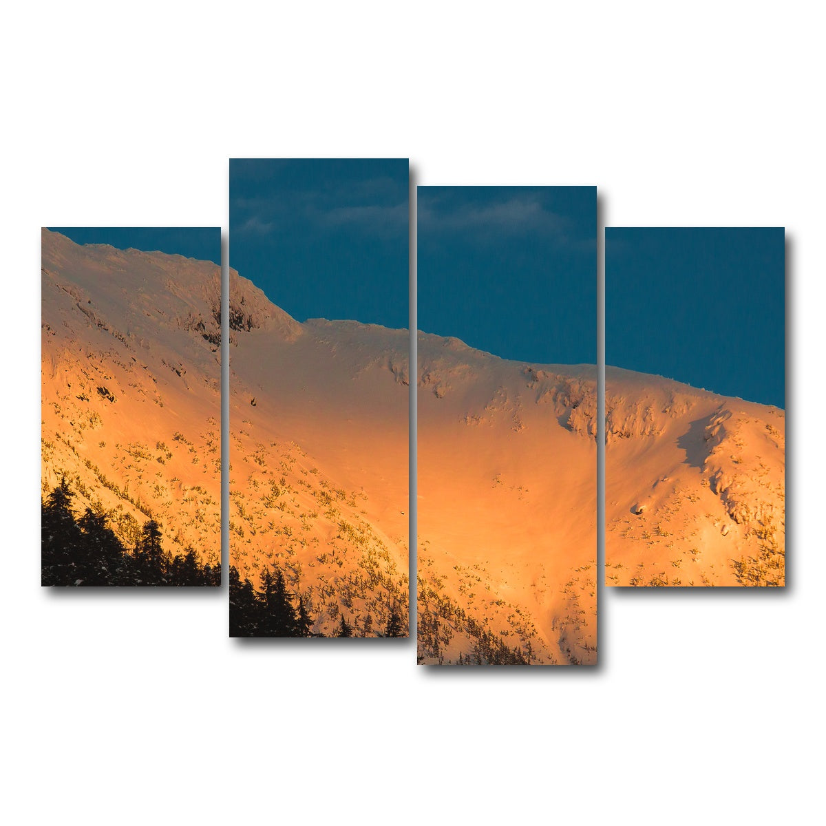 AUTO-MOCKUP WHITE | Gold Crest | 4 Piece | Gallery Wrap Canvas | group=4_short