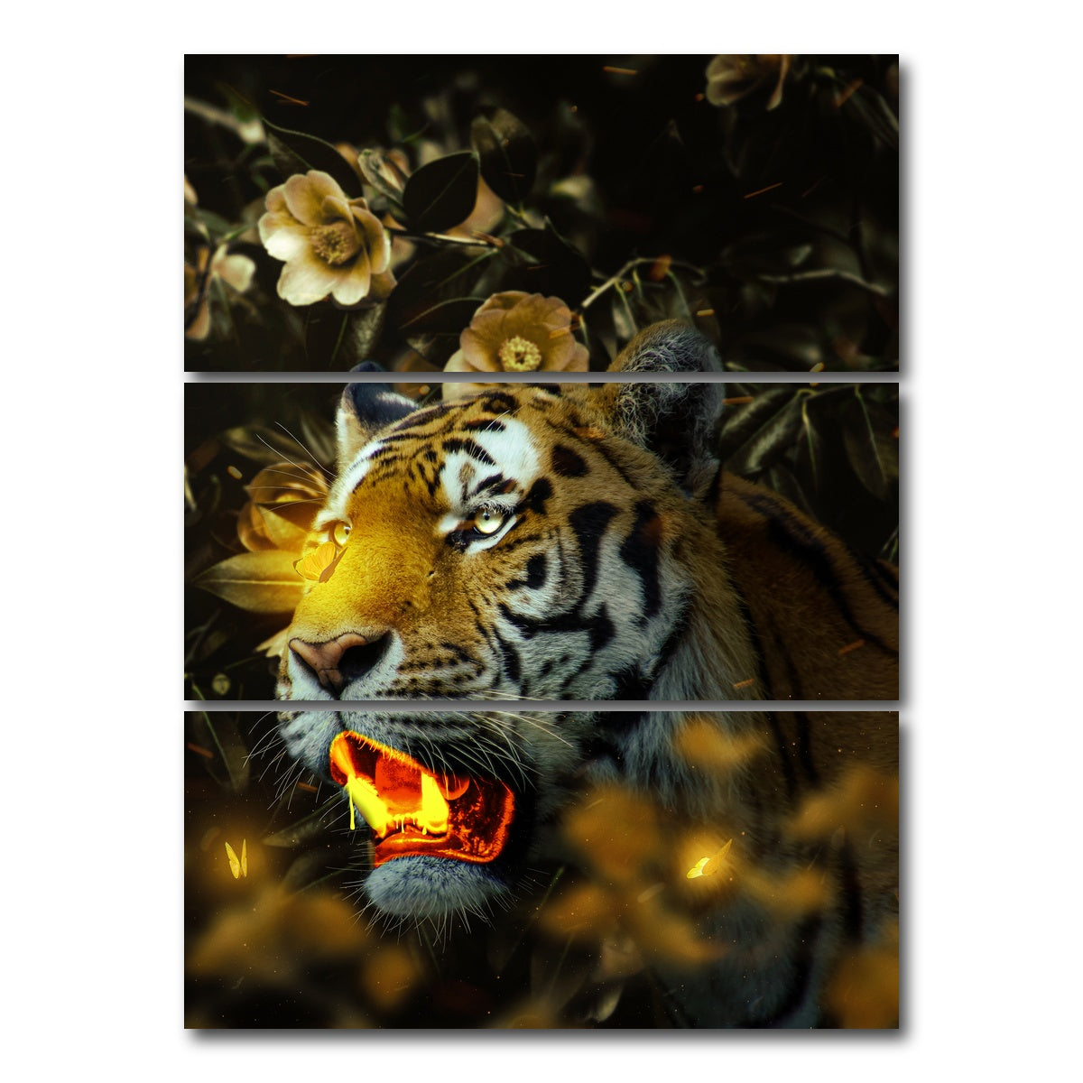AUTO-MOCKUP WHITE | Gold Tiger | 3 Piece | Gallery Wrap Canvas | group=8x18_stacked