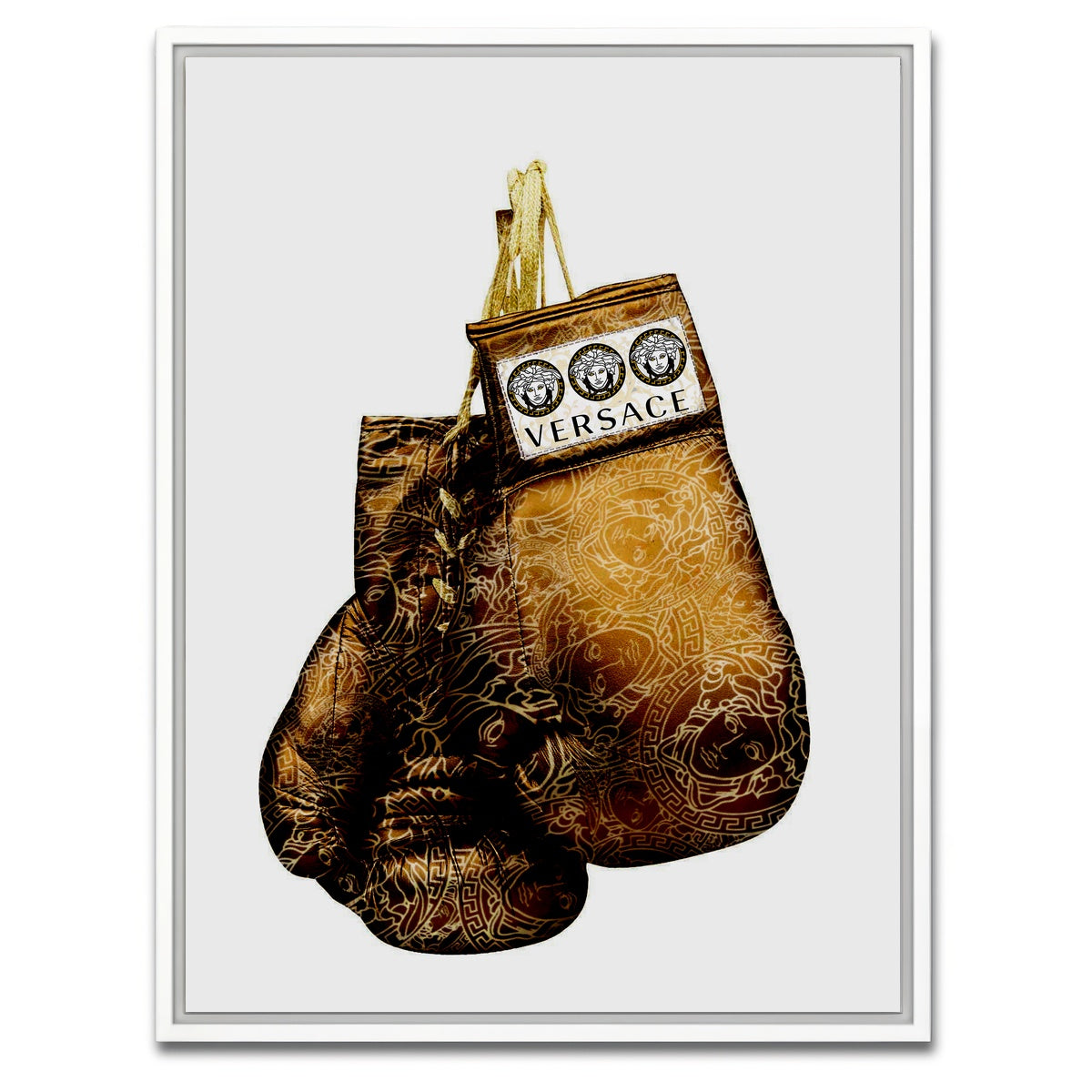 AUTO-MOCKUP WHITE | Gold Versace Gloves | 1 Piece | White Framed Canvas | group=3x4