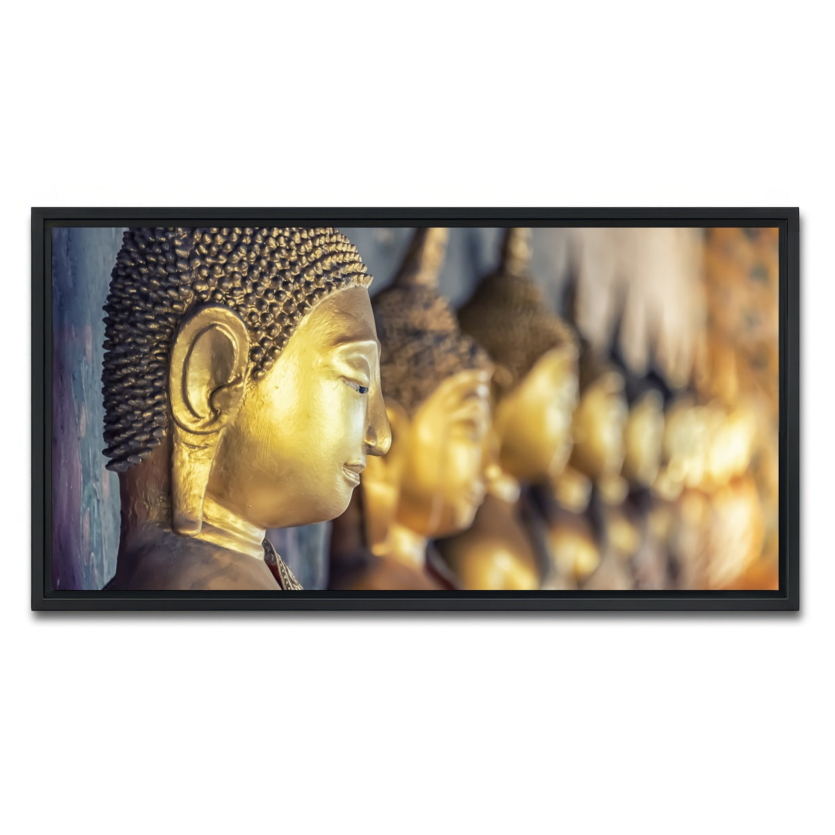 AUTO-MOCKUP WHITE | Golden Buddha | 1 Piece | Black Framed Canvas | group=2x1