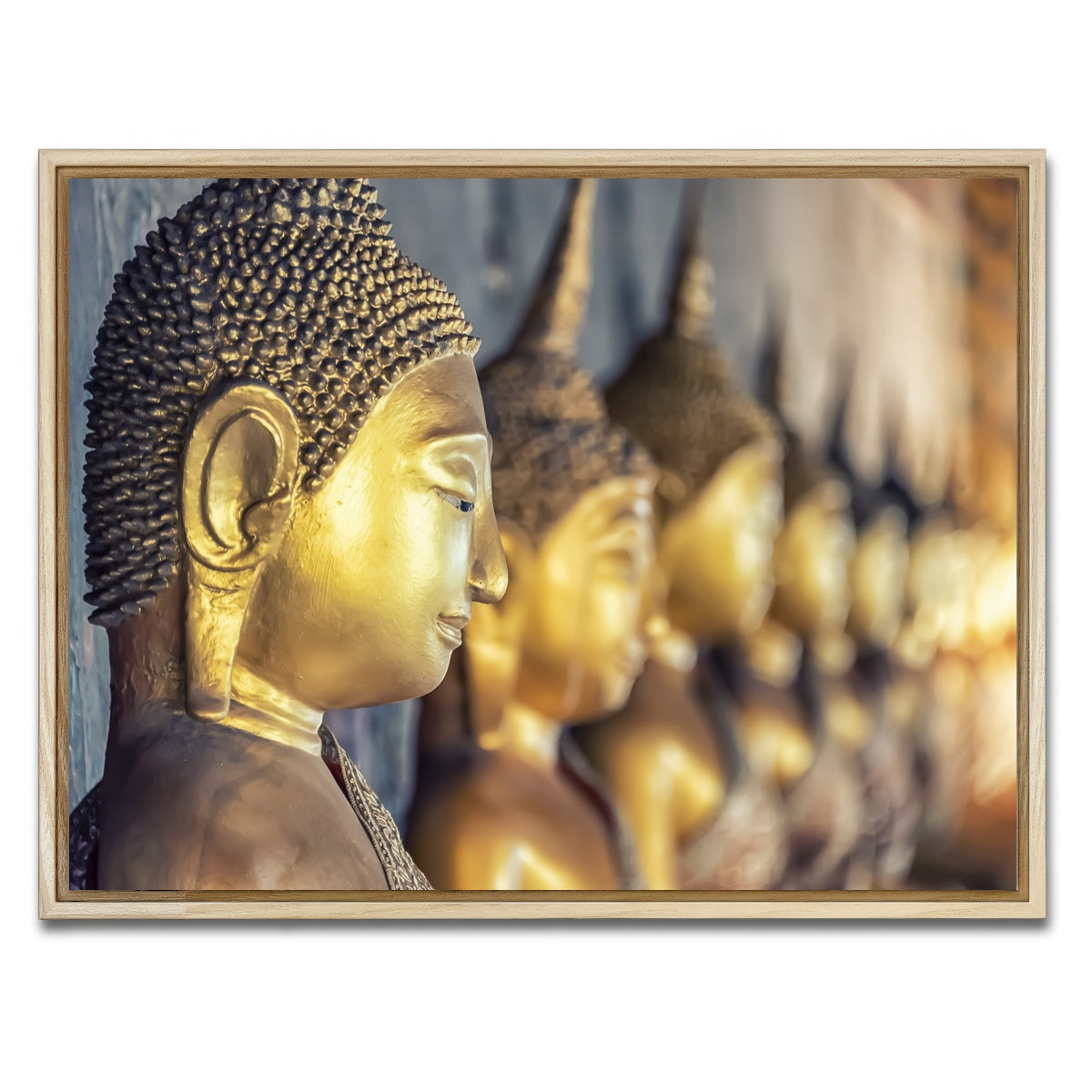 AUTO-MOCKUP WHITE | Golden Buddha | 1 Piece | Natural Framed Canvas | group=4x3