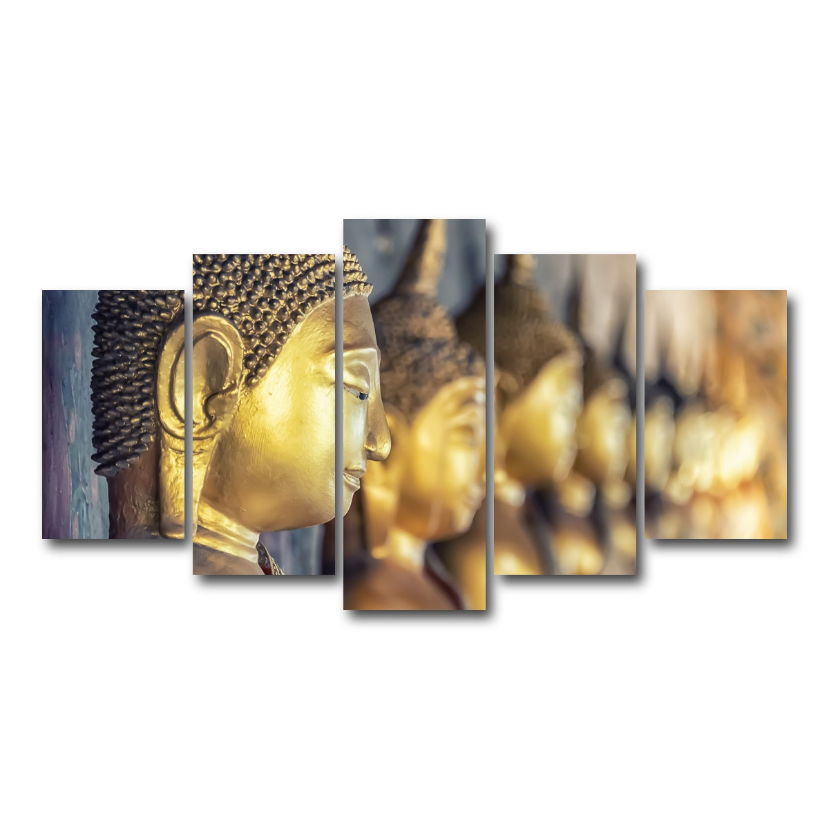 AUTO-MOCKUP WHITE | Golden Buddha | 5 Piece | Gallery Wrap Canvas | group=5_normal