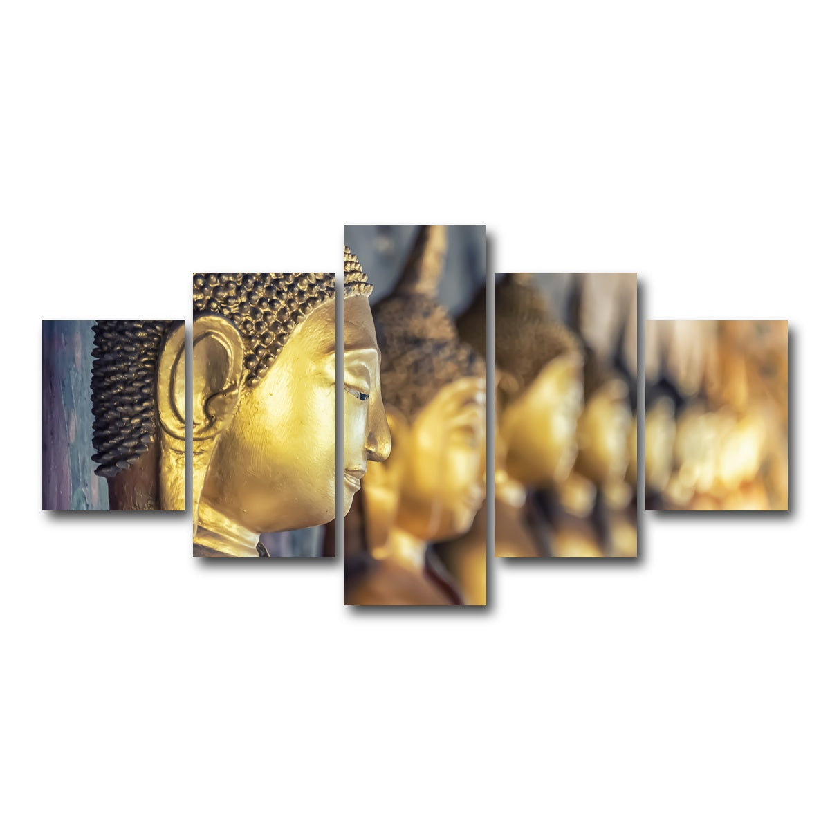 AUTO-MOCKUP WHITE | Golden Buddha | 5 Piece | Gallery Wrap Canvas | group=5_short