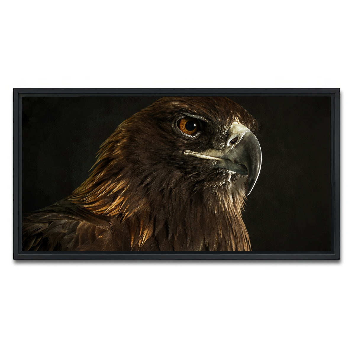 AUTO-MOCKUP WHITE | Golden Eagle | 1 Piece | Black Framed Canvas | group=2x1