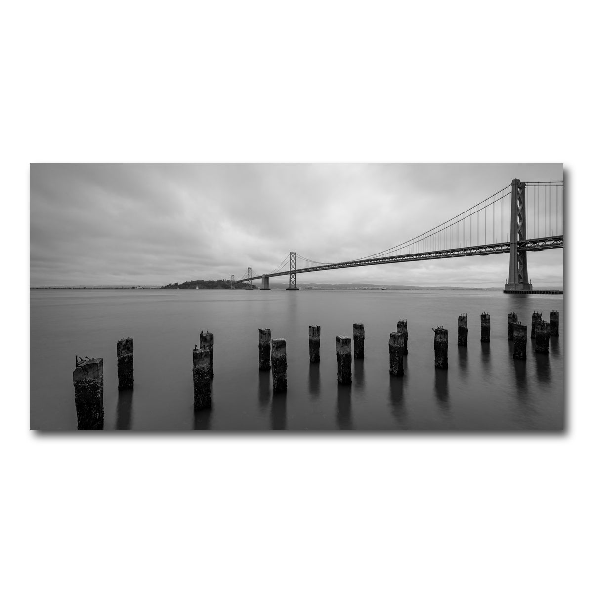 AUTO-MOCKUP WHITE | Golden Gate Black & White | 1 Piece | Gallery Wrap Canvas | group=2x1