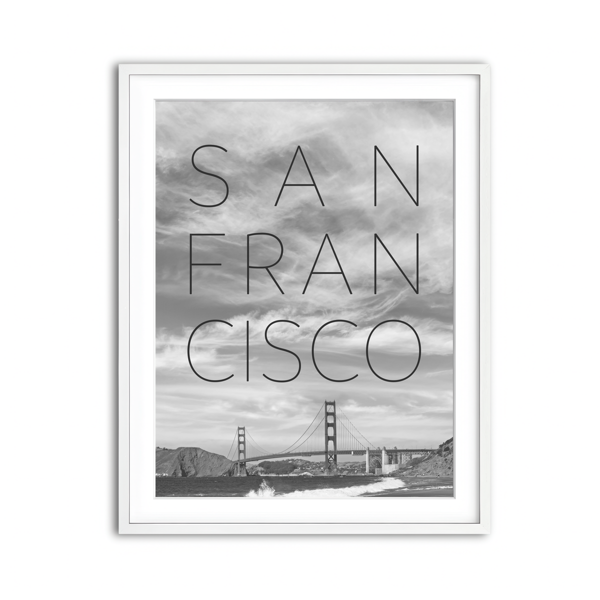 Framed Print 3x4 White