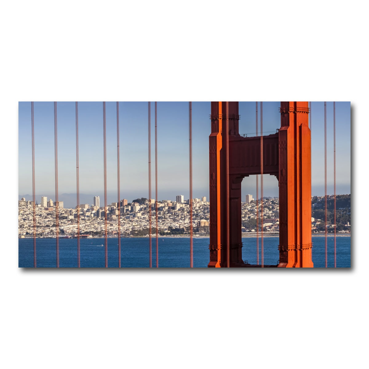 AUTO-MOCKUP WHITE | Golden Gate Bridge Panoramic | 1 Piece | Gallery Wrap Canvas | group=2x1
