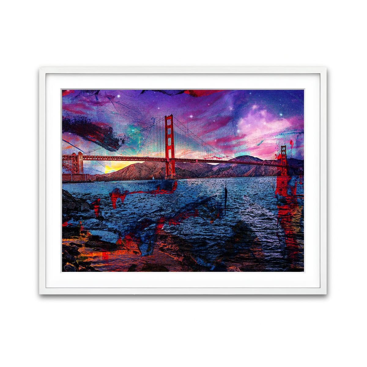 Framed Print 4x3 White