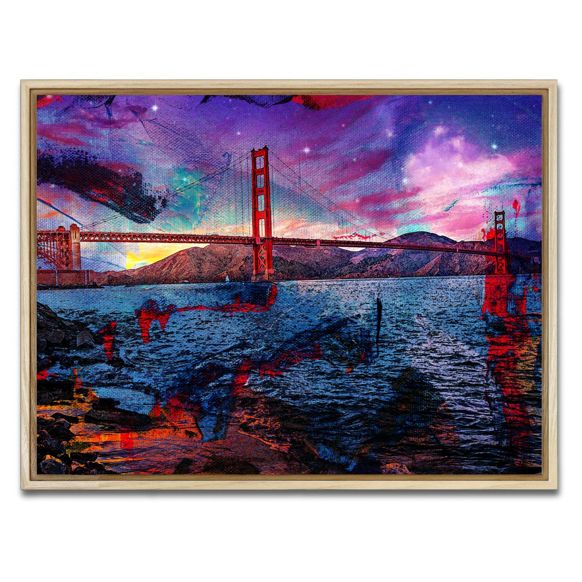 AUTO-MOCKUP WHITE | Golden Gate | 1 Piece | Natural Framed Canvas | group=4x3