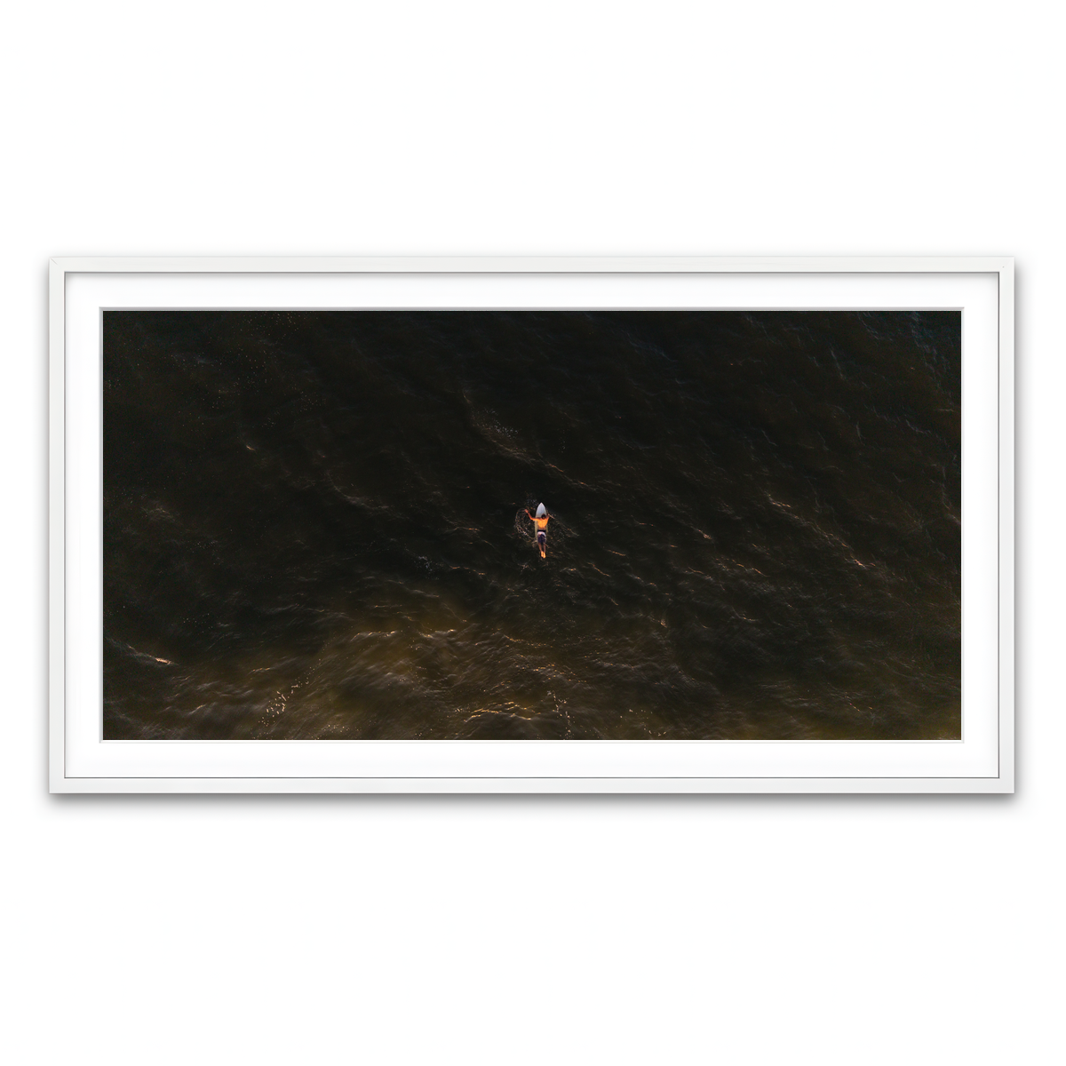 Framed Print 2x1 White