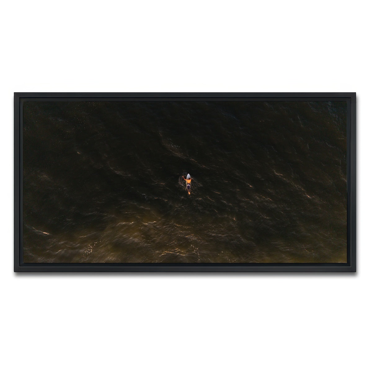 AUTO-MOCKUP WHITE | Golden Hour Drift | 1 Piece | Black Framed Canvas | group=2x1