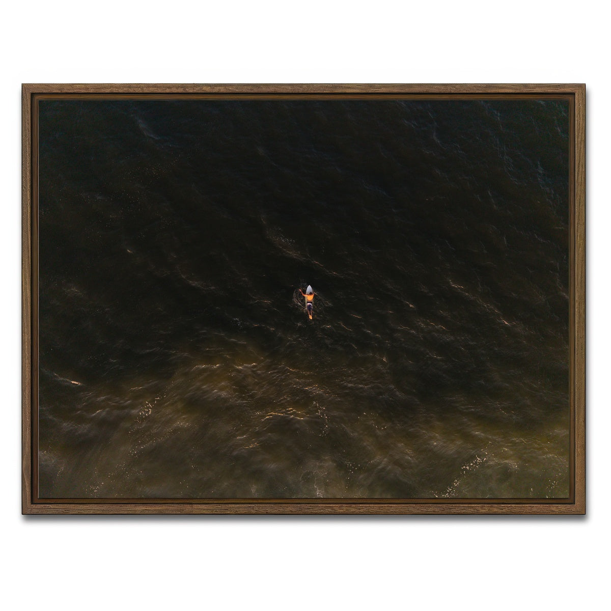 AUTO-MOCKUP WHITE | Golden Hour Drift | 1 Piece | Walnut Framed Canvas | group=4x3