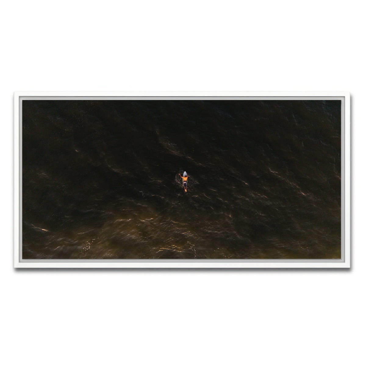 AUTO-MOCKUP WHITE | Golden Hour Drift | 1 Piece | White Framed Canvas | group=2x1