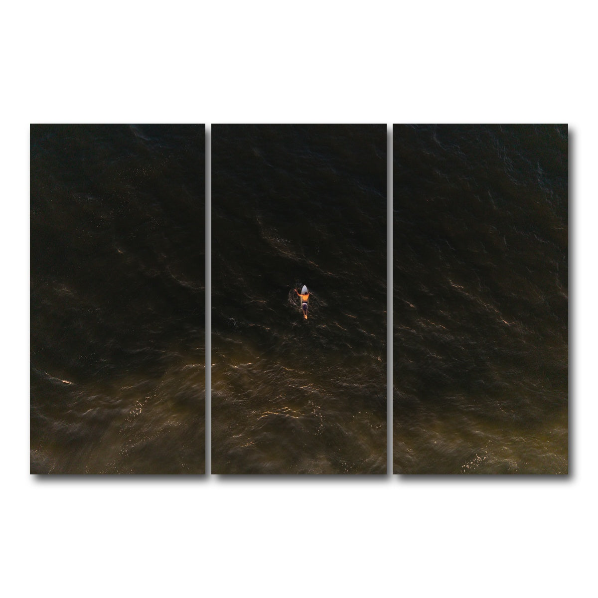 AUTO-MOCKUP WHITE | Golden Hour Drift | 3 Piece | Gallery Wrap Canvas | group=12x24