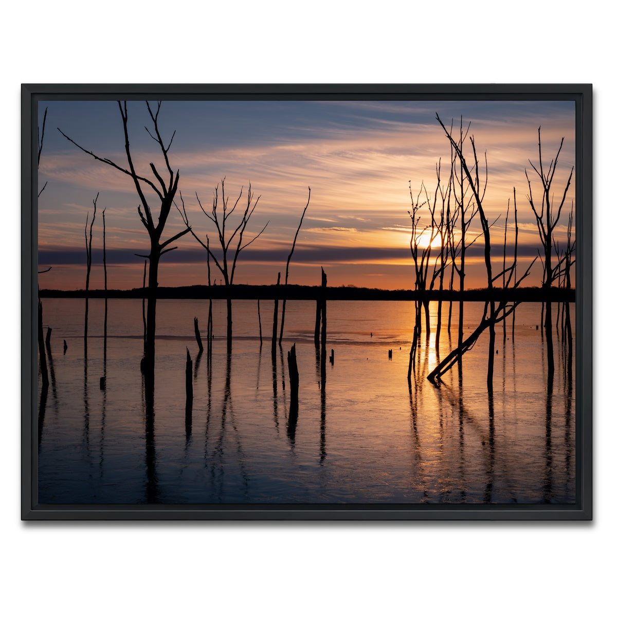 AUTO-MOCKUP WHITE | Golden Hour | 1 Piece | Black Framed Canvas | group=4x3
