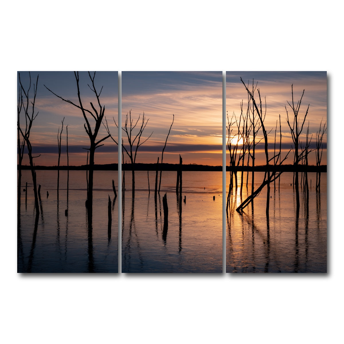 AUTO-MOCKUP WHITE | Golden Hour | 3 Piece | Gallery Wrap Canvas | group=12x24