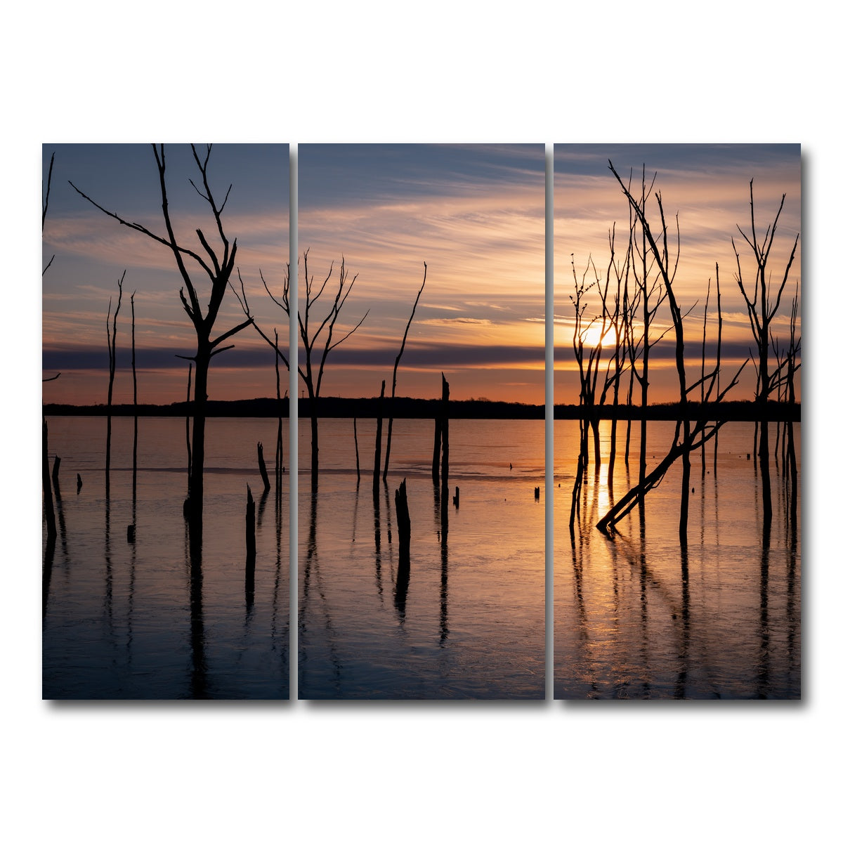 AUTO-MOCKUP WHITE | Golden Hour | 3 Piece | Gallery Wrap Canvas | group=8x18