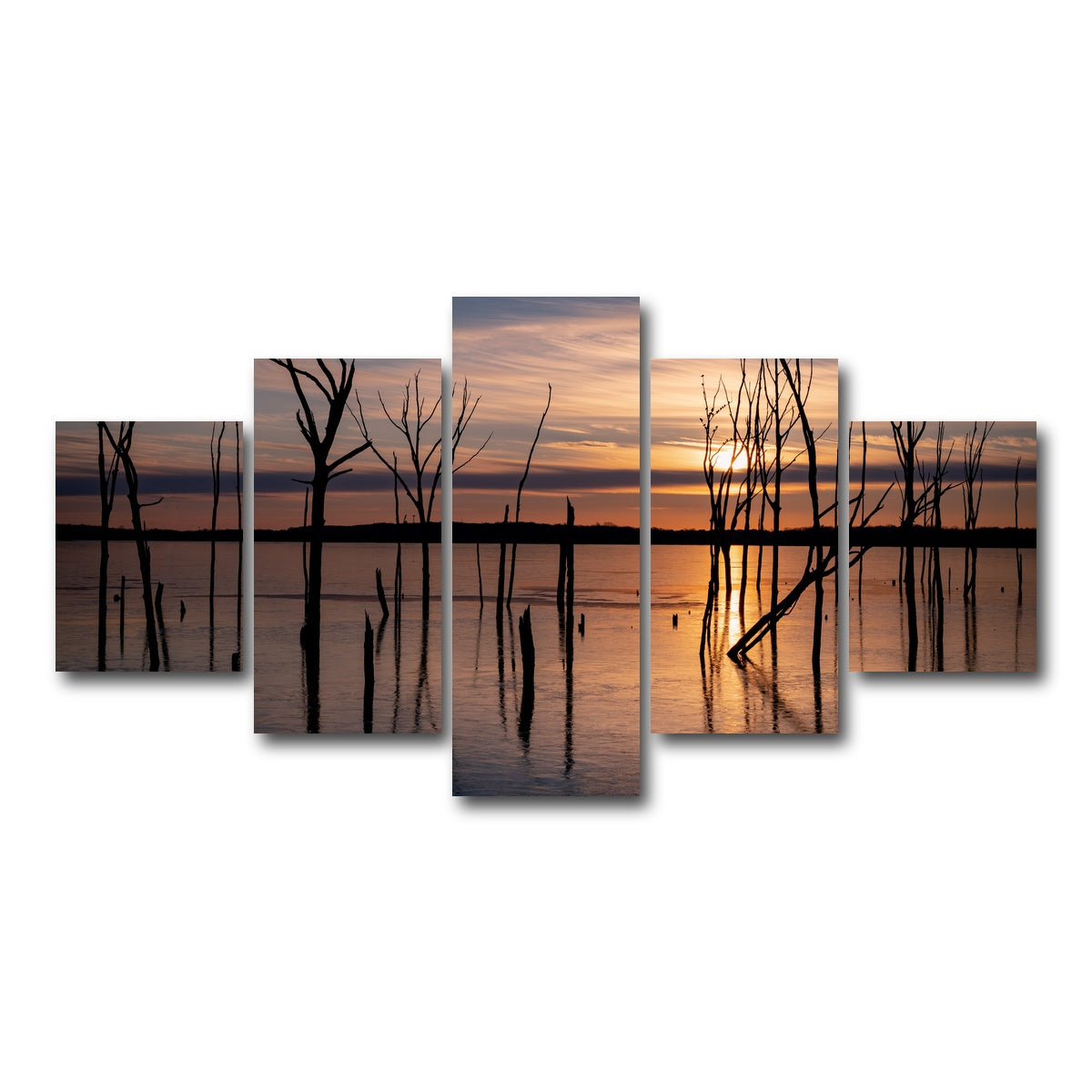 AUTO-MOCKUP WHITE | Golden Hour | 5 Piece | Gallery Wrap Canvas | group=5_short