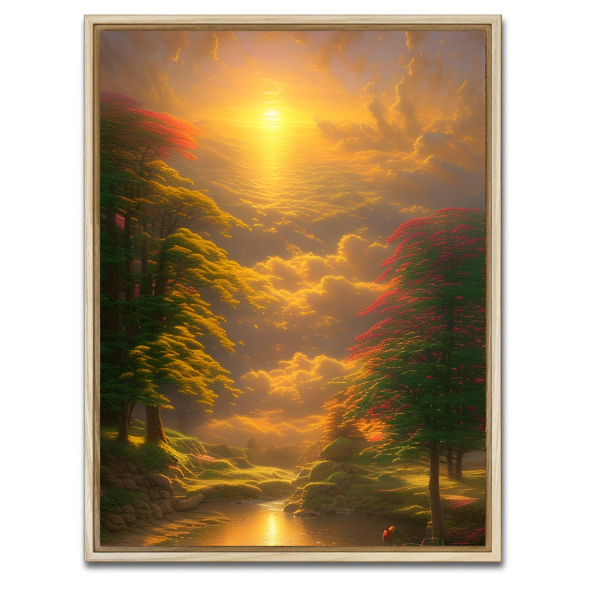 AUTO-MOCKUP WHITE | Golden Sunrise | 1 Piece | Natural Framed Canvas | group=3x4