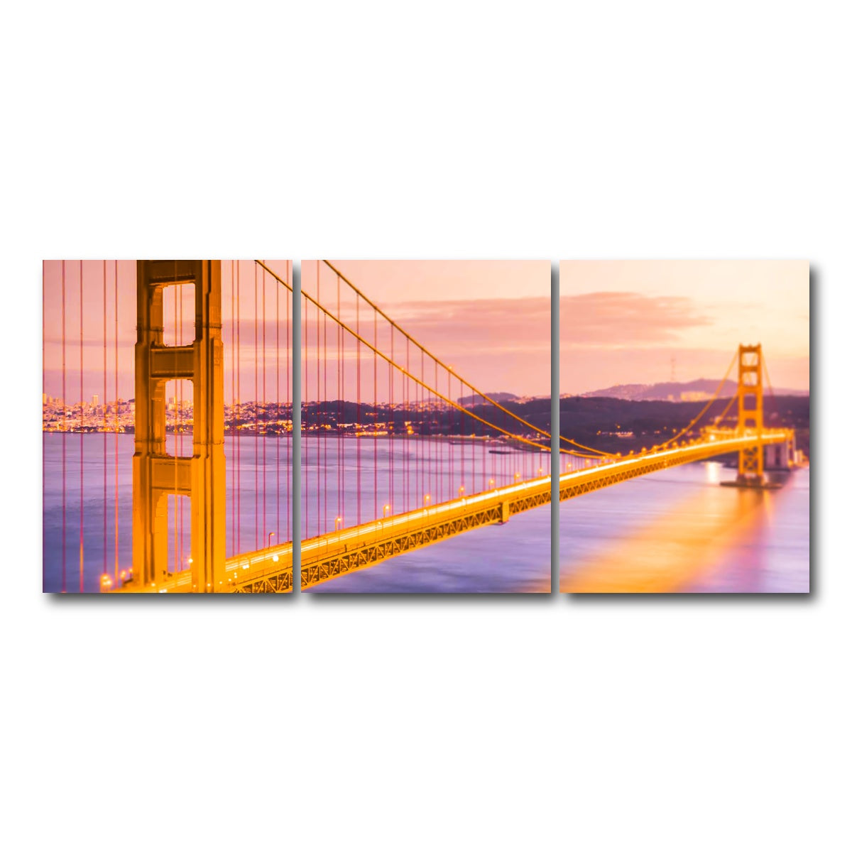 AUTO-MOCKUP WHITE | Golden gate golden | 3 Piece | Gallery Wrap Canvas | group=18x24