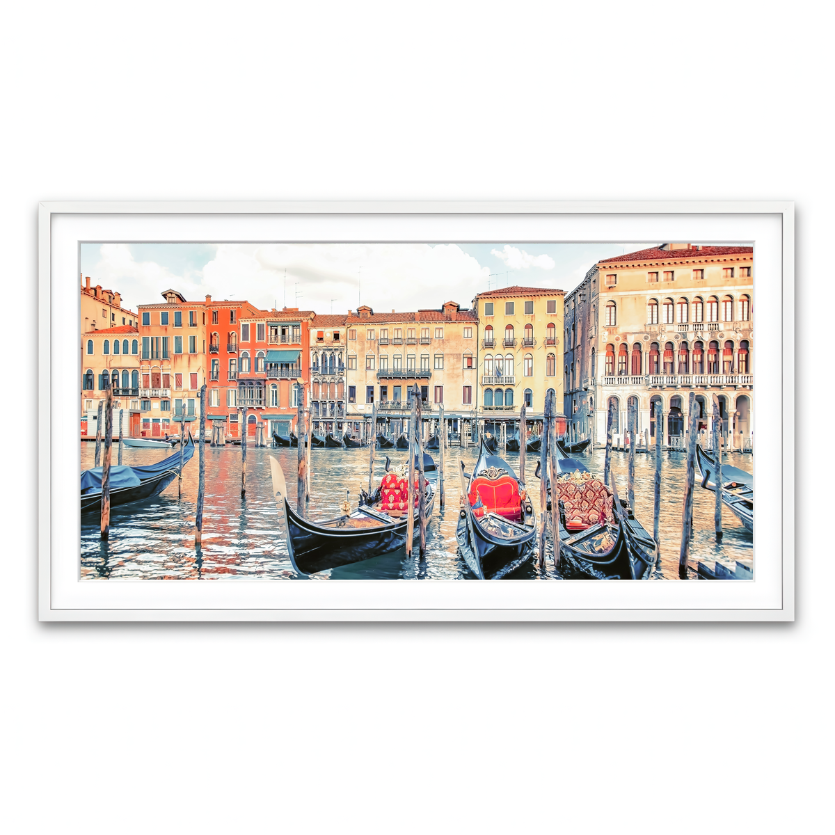 Framed Print 2x1 White