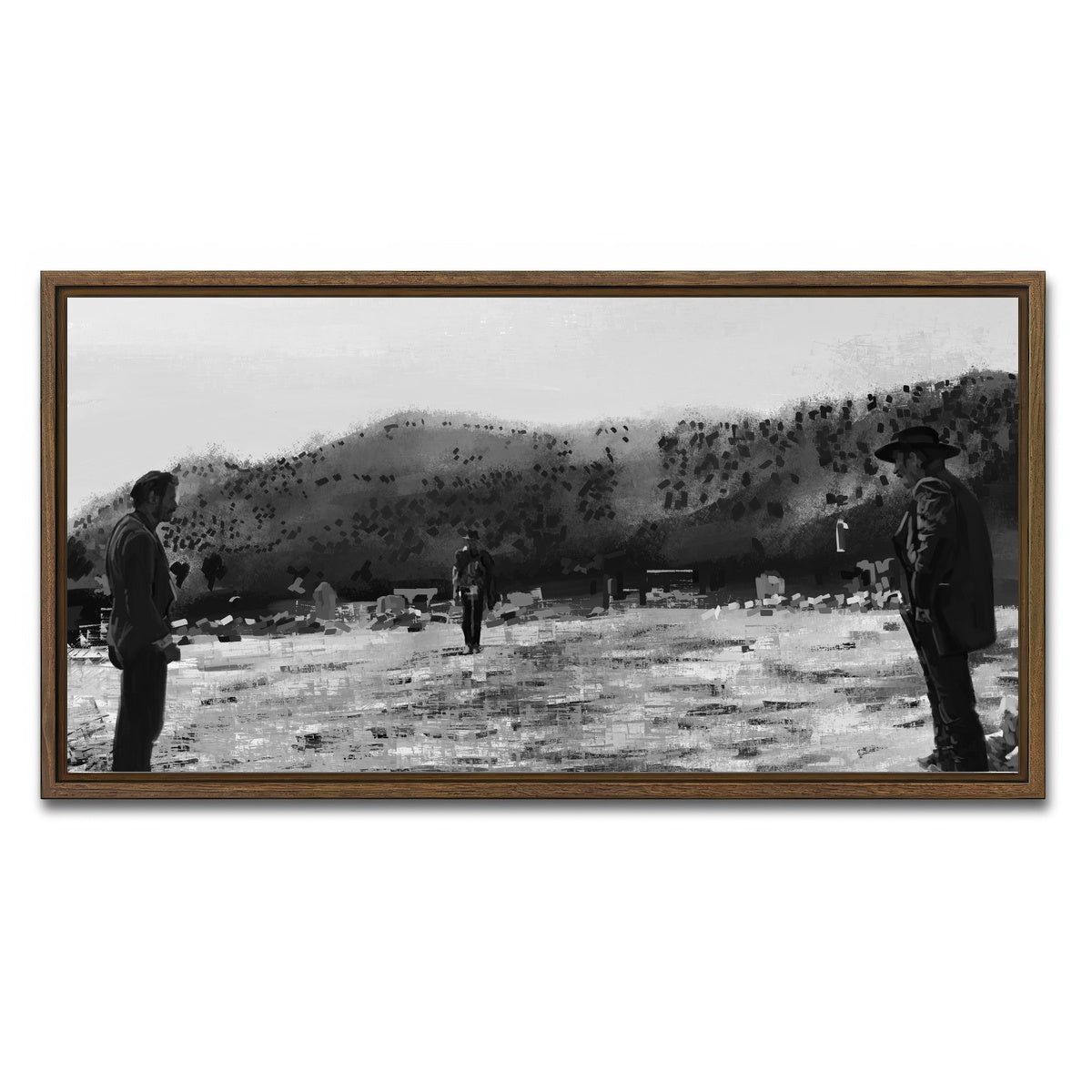 AUTO-MOCKUP WHITE | Good Bad Ugly | 1 Piece | Walnut Framed Canvas | group=2x1