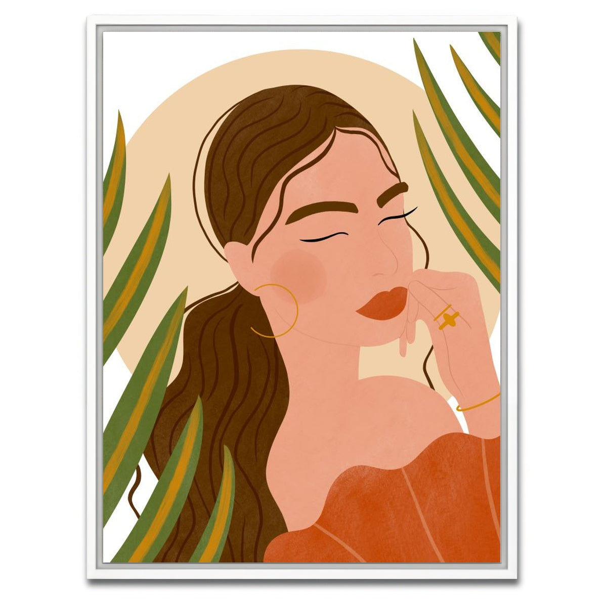 AUTO-MOCKUP WHITE | Good Thinking Girl | 1 Piece | White Framed Canvas | group=3x4