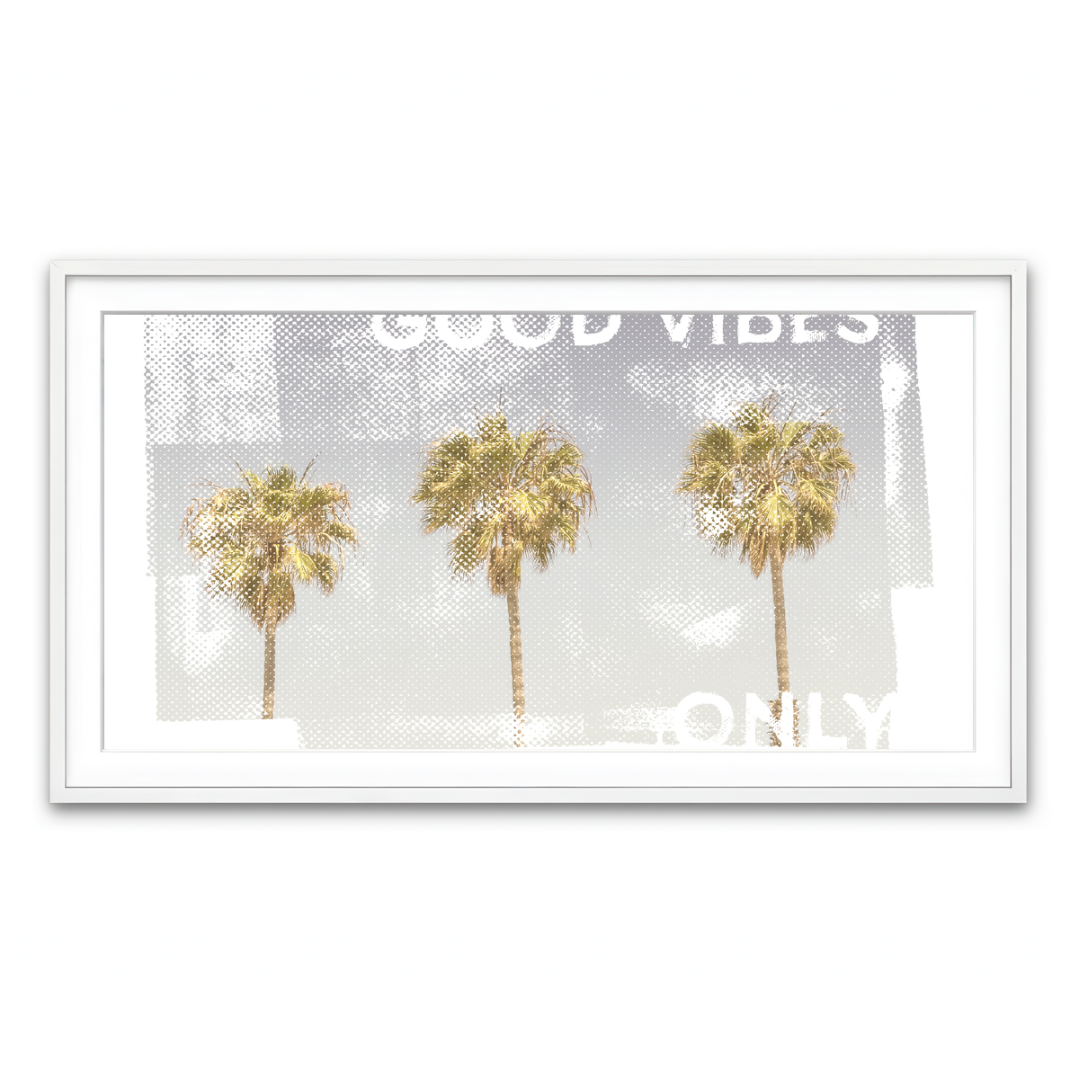 Framed Print 2x1 White