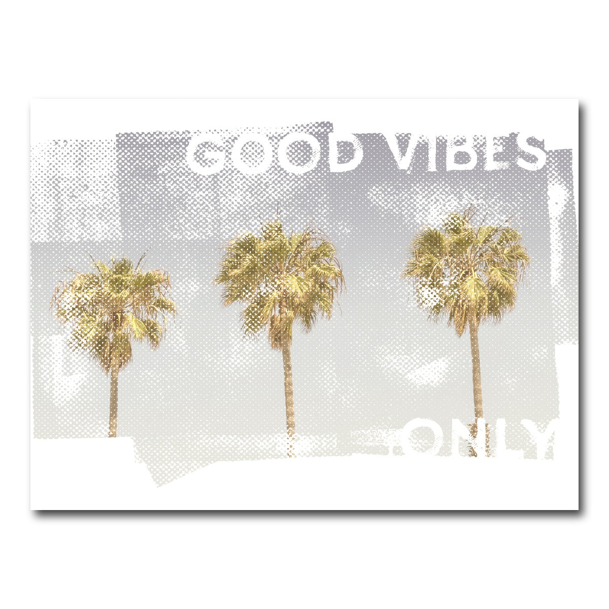 AUTO-MOCKUP WHITE | Good Vibes Vintage Palm Trees | 1 Piece | Gallery Wrap Canvas | group=4x3