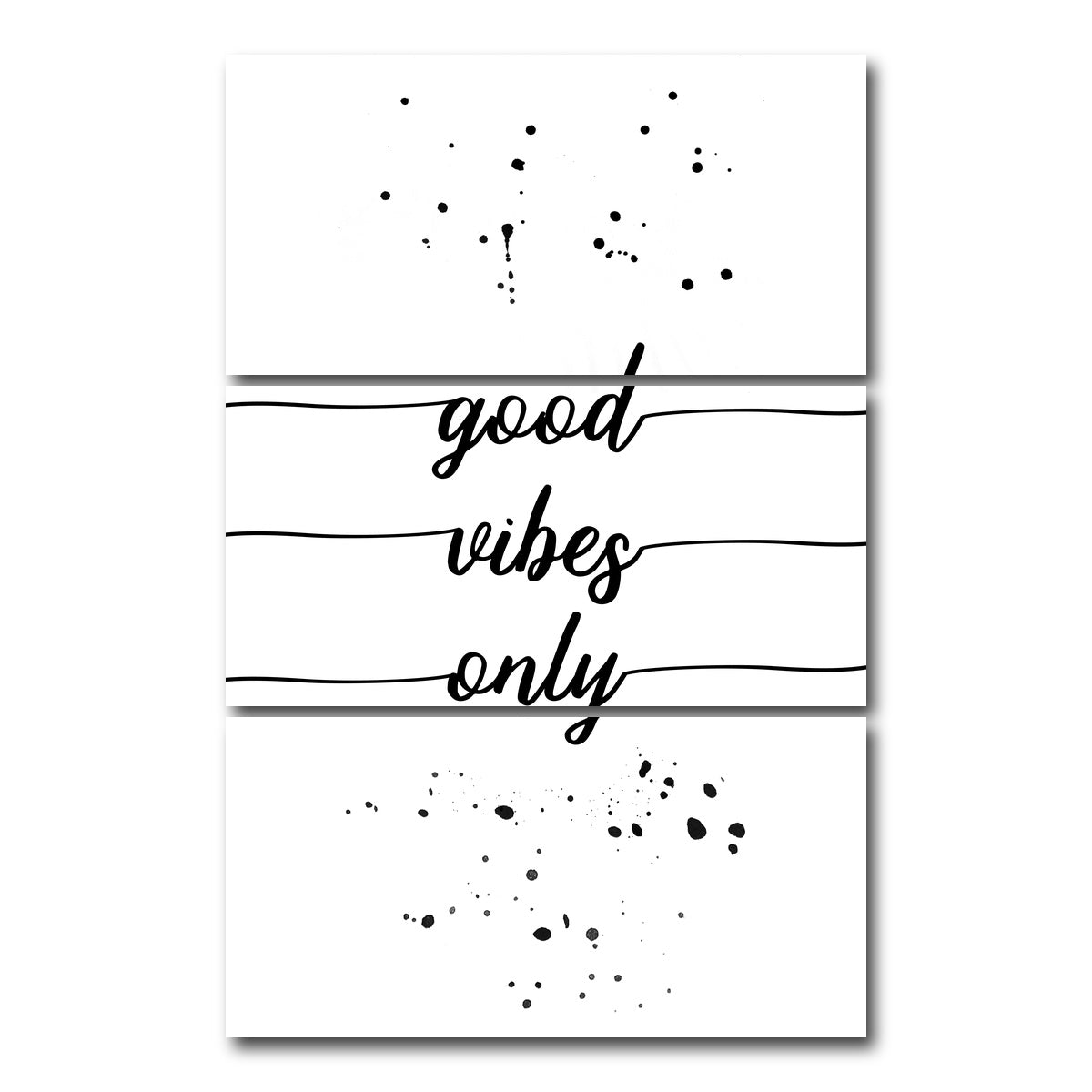 AUTO-MOCKUP WHITE | Good vibes only | 3 Piece | Gallery Wrap Canvas | group=12x24_stacked