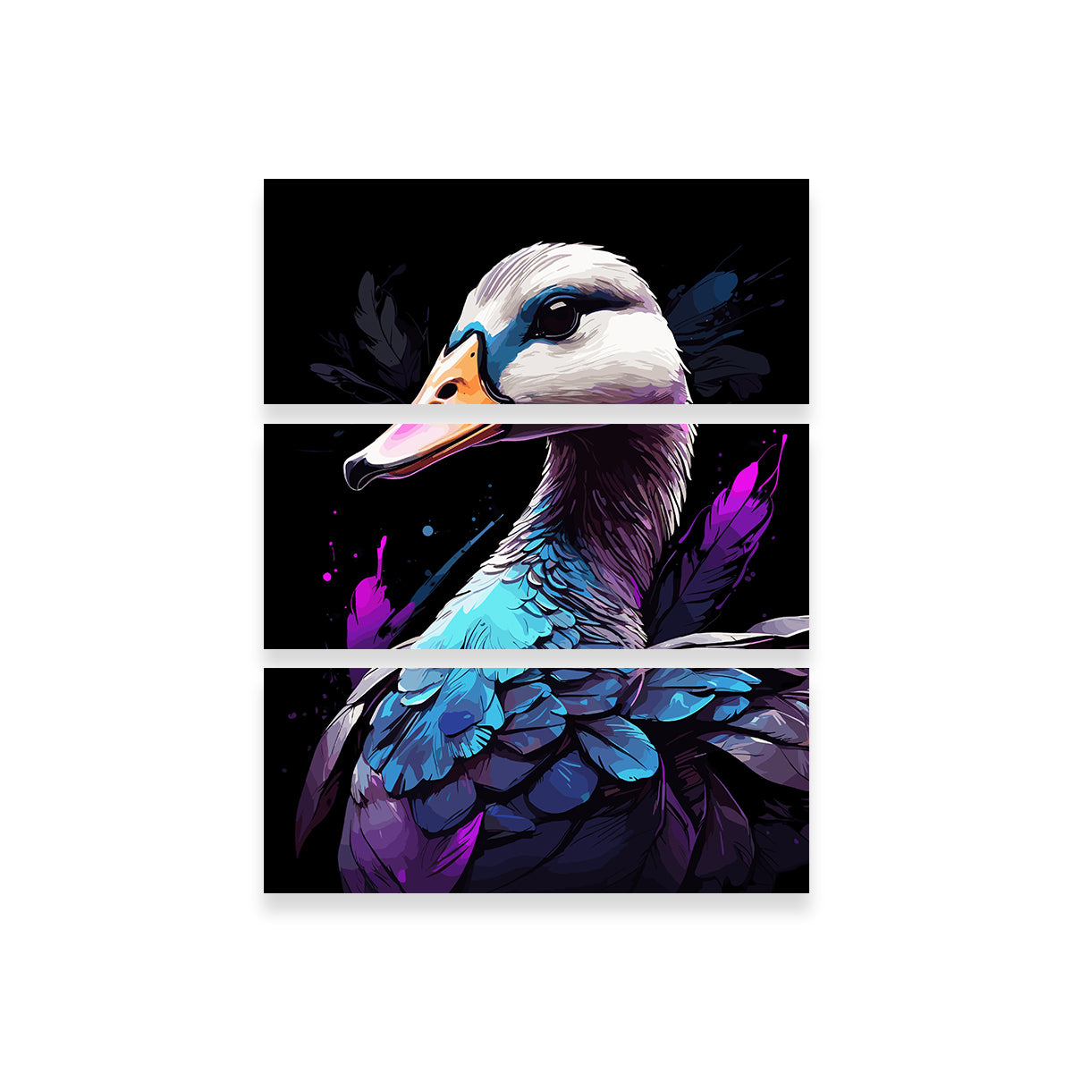 Goose Animal Colorful Wall Art