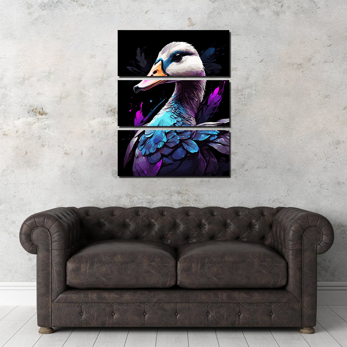 Goose Animal Colorful Wall Art