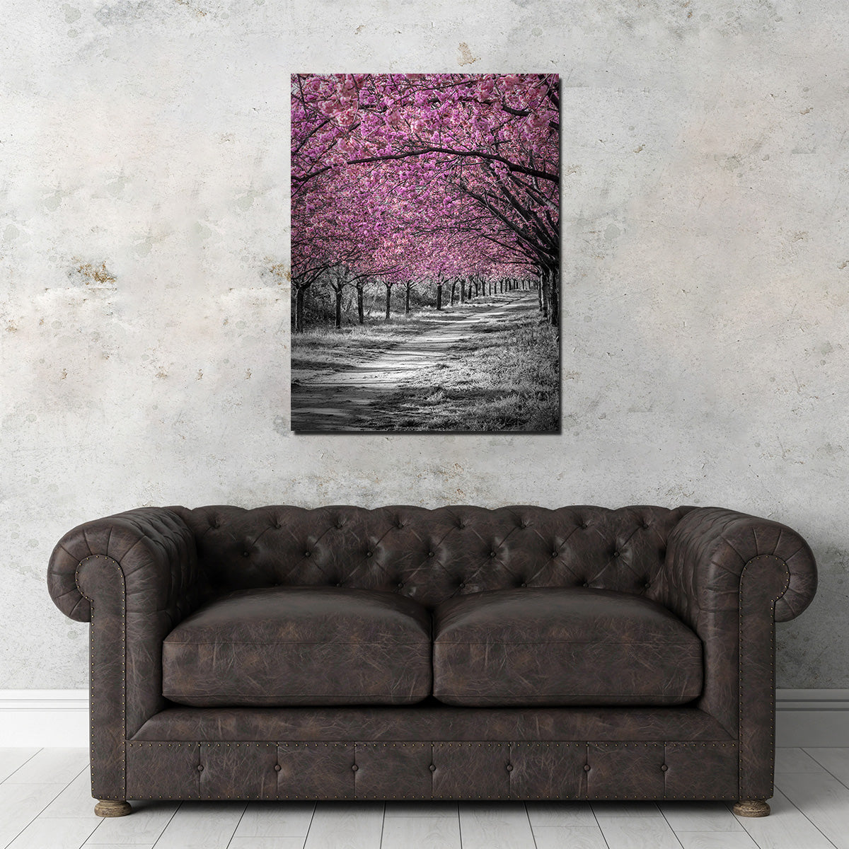 Gorgeous Cherry Blossom Alley in Pink Wall Art